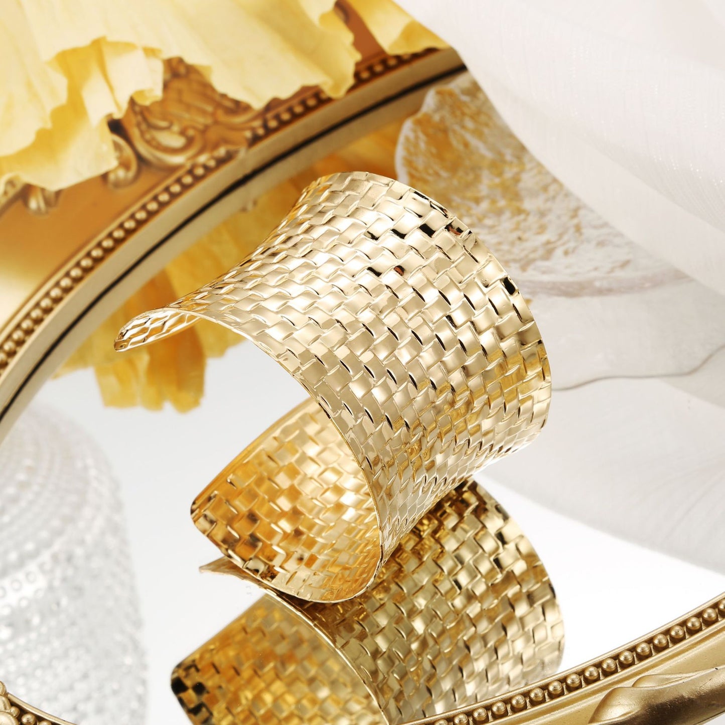 Punk Geometric Plated Alloy Bangle Bracelet