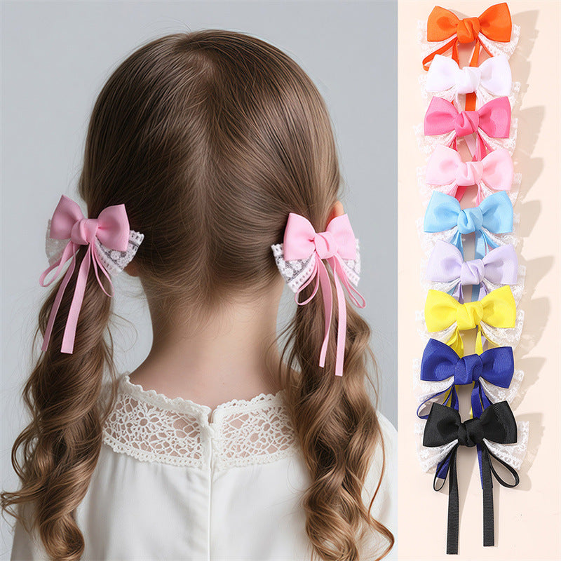 Children's Bow Hair Clip for Girls with Star Shape Design, Plastic Resin Hair Accessory for Ponytail and Back-of-Head Styling, Princess-Themed Hairpin
