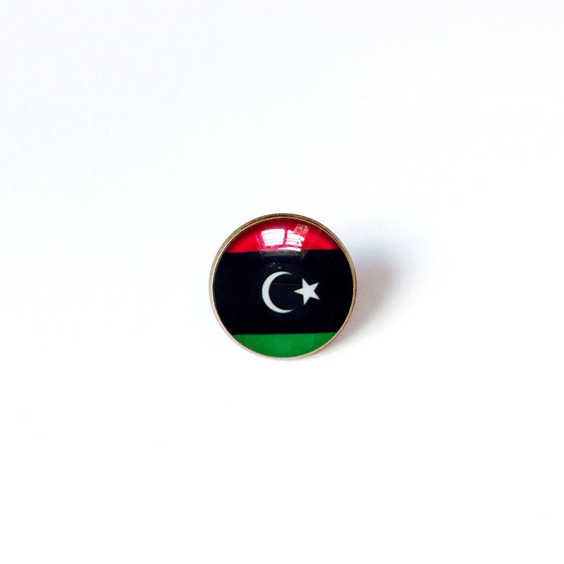 Pin de Solapa de Aleación Esmaltado Personalizado con Diseño de Bandera del Mundo para Hombres y Mujeres