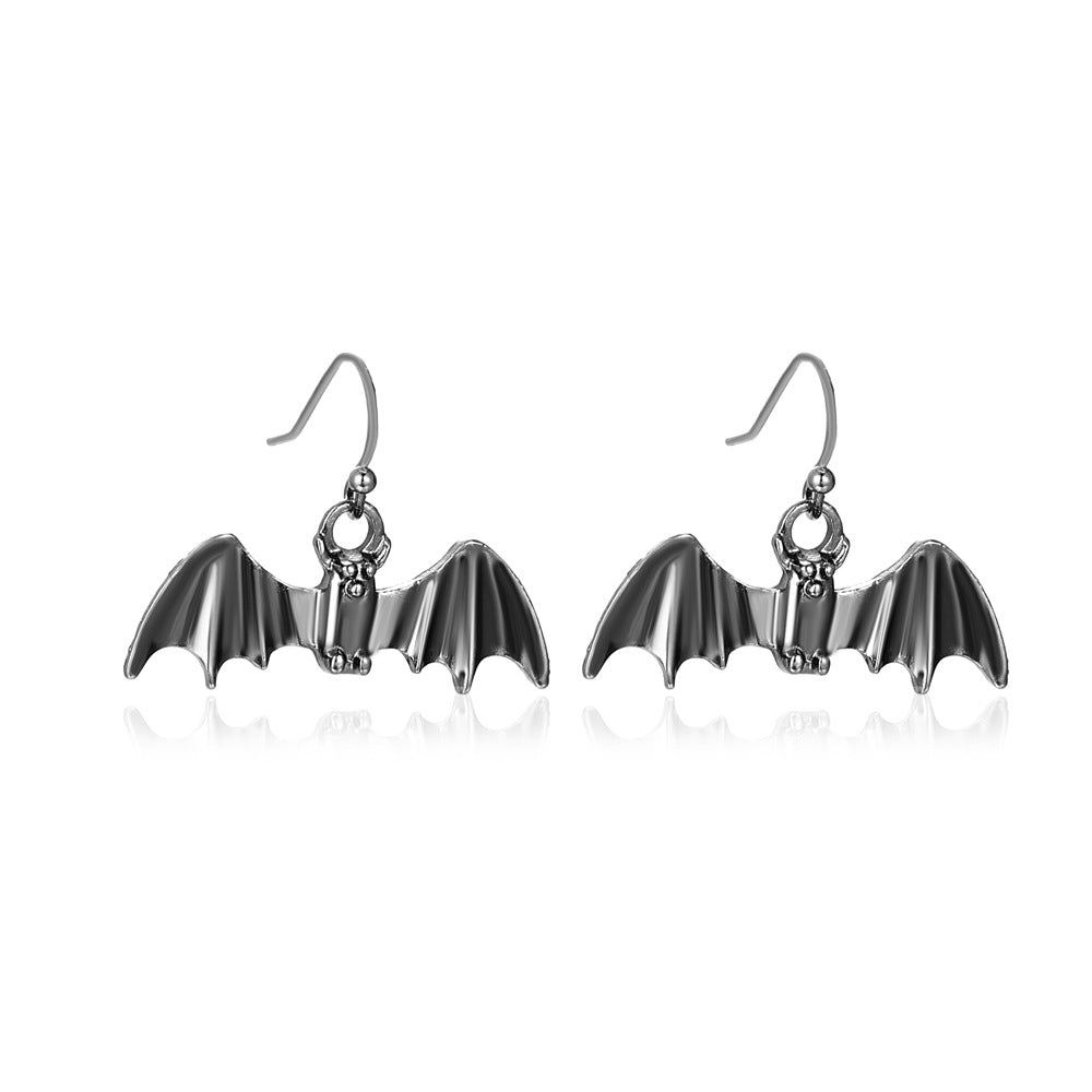 Pendientes de Araña y Calavera con Temática de Halloween y Motivo de Calabaza en Aleación con Acabado Chapado en Oro para Uso Unisex