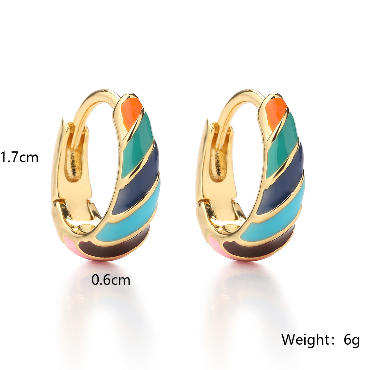 Bohemian Style Irregular Geometric Copper Hoop Earrings with Gold Plating for Women