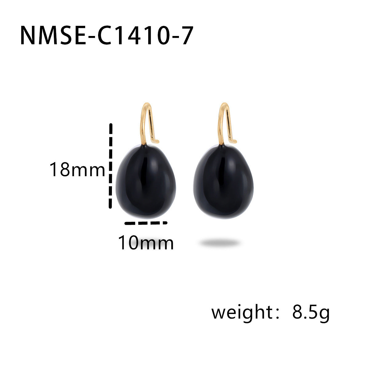 Orecchini a Perno da Donna in Acciaio Inossidabile con Smalto a Forma di Cuore Minimalista, con Design Geometrico e Ondulato