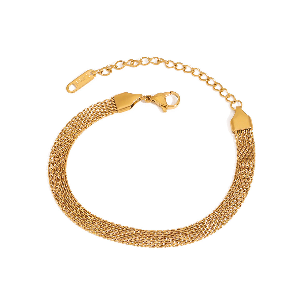 Geometric Plated Stainless Steel Bracelet for Women