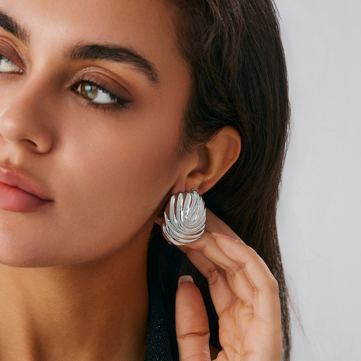 Business Geometric Oval Square Alloy Plated Earrings for Women