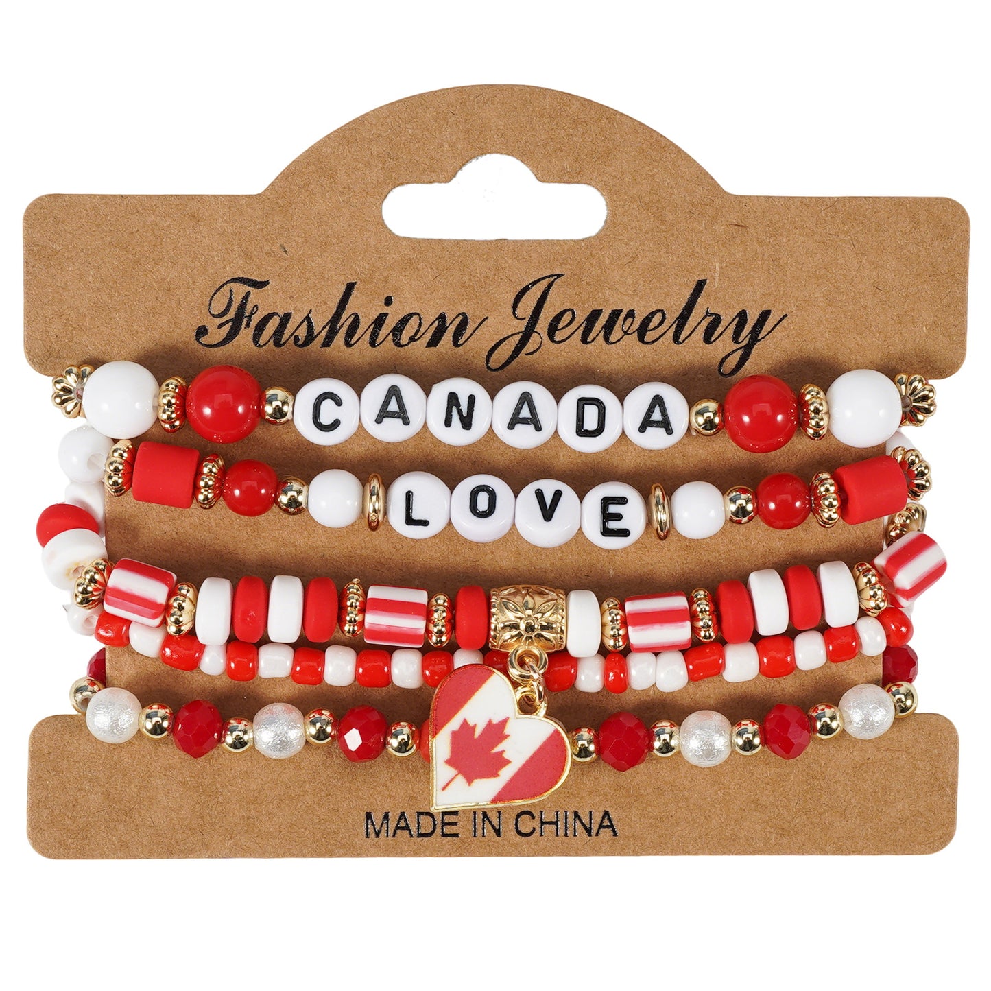 Bohemian Vintage Flag Pattern Glass Beaded Bracelet Unisex