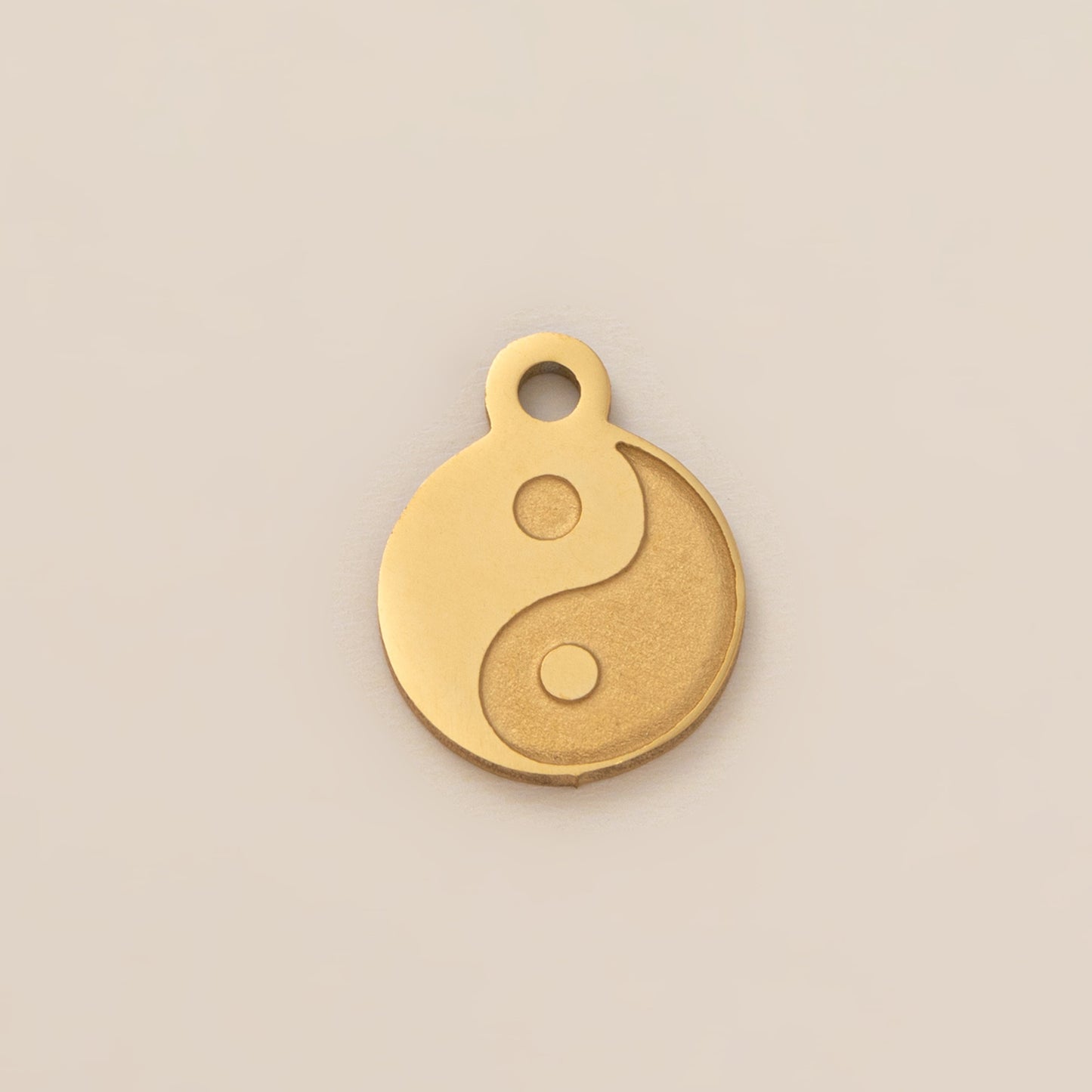 Minimalist 18K Gold Plated Round Square Geometric Stainless Steel Pendant Necklace