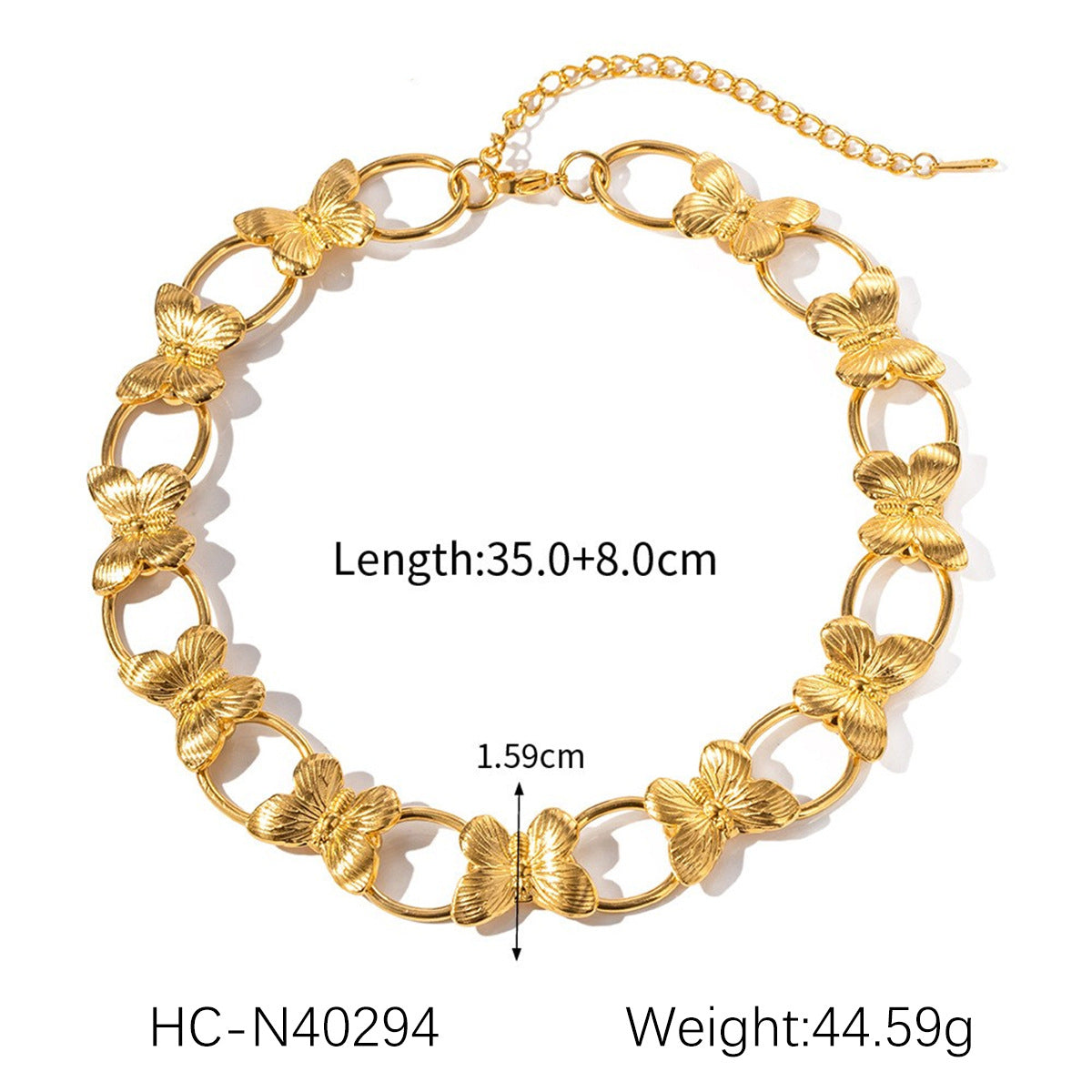 Collar con colgante de mariposa estilo Ins para mujer de acero inoxidable con acabado chapado y detalles de perlas