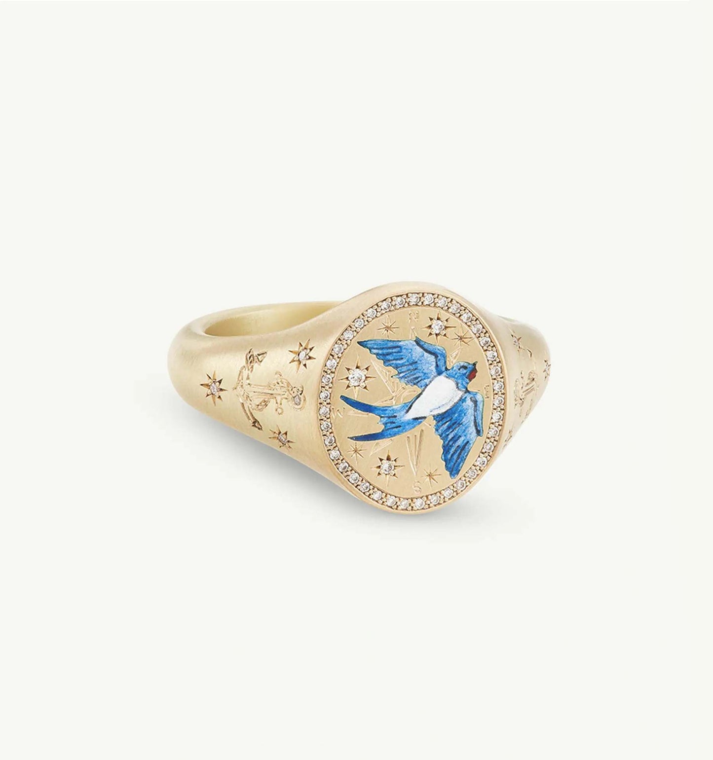 Fashion Heart Animal Stainless Steel PVD Ring