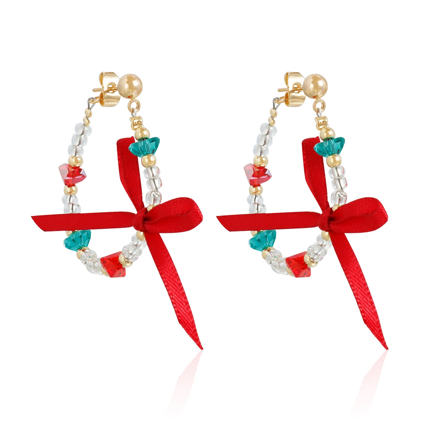 Fashionable Geometric Alloy Choker Necklace with Christmas Bow and Festive Elements for Women