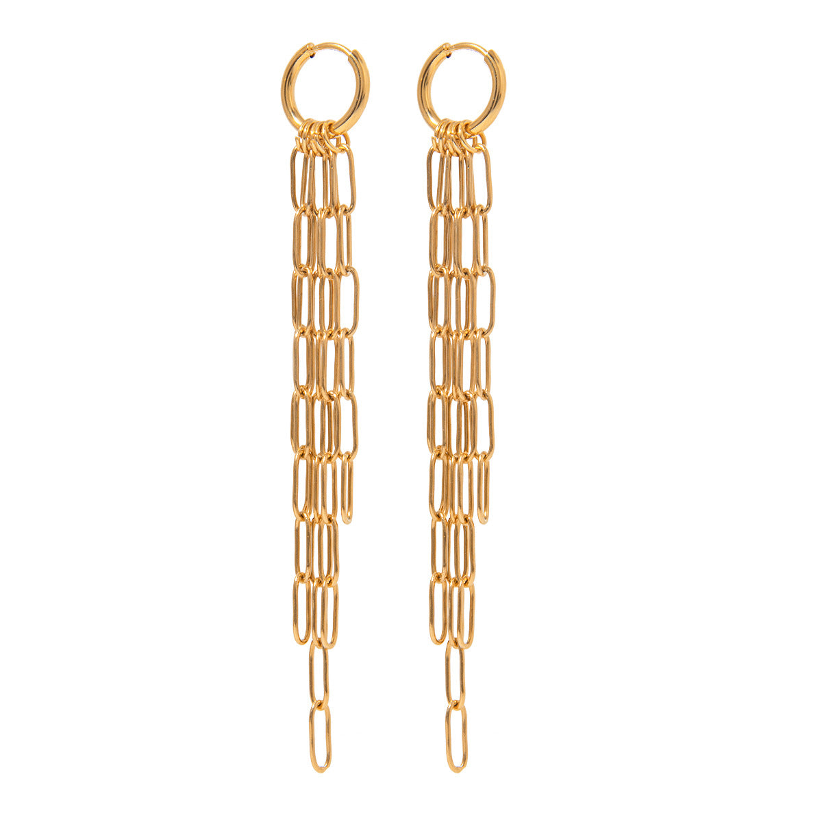 Aretes de Acero Inoxidable Geométricos con Baño para Mujer, Joyería de Oreja Lujosa, Ligera, de Moda Minimalista