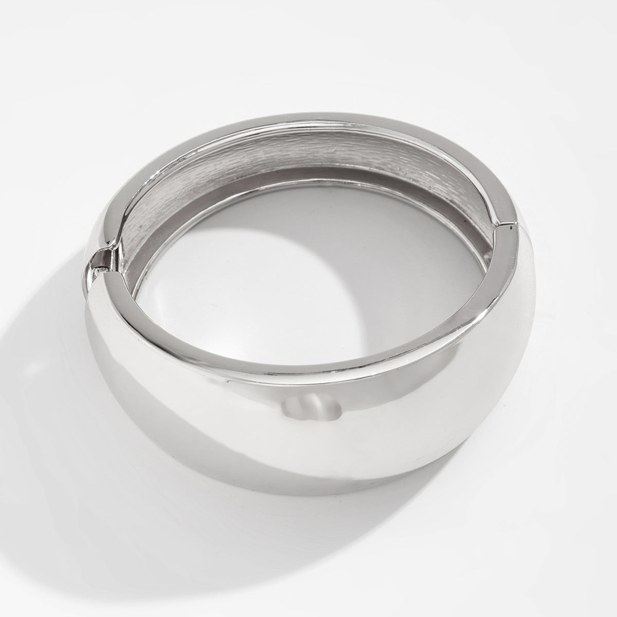 Minimalist Irregular Geometric Plated Zinc Alloy Spring Bangle Bracelet Set