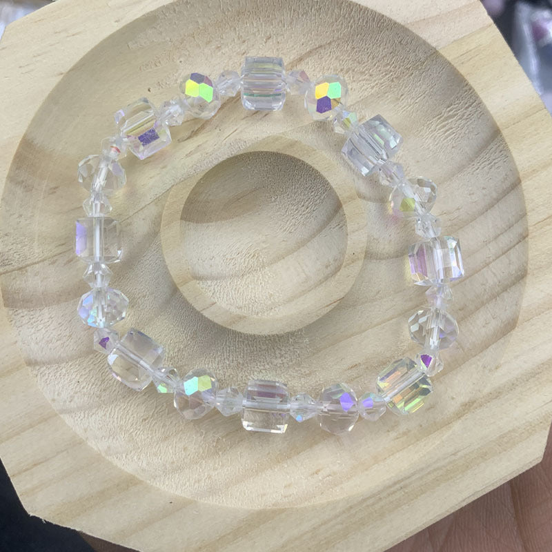 Sweet Minimalist Geometric Round Crystal Bracelet for Women
