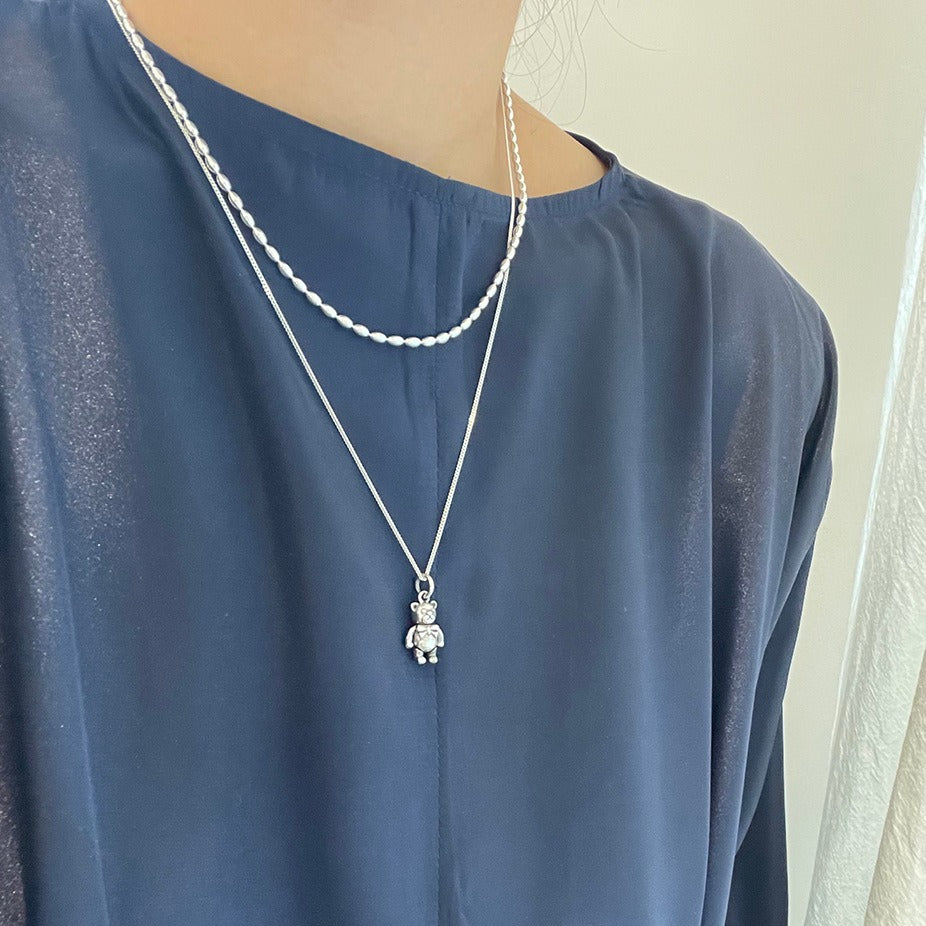 Collar Minimalista con Colgante de Rama de Olivo para Mujer en Plata de Ley 925 con Baño de Oro sobre Cadena de Olivo