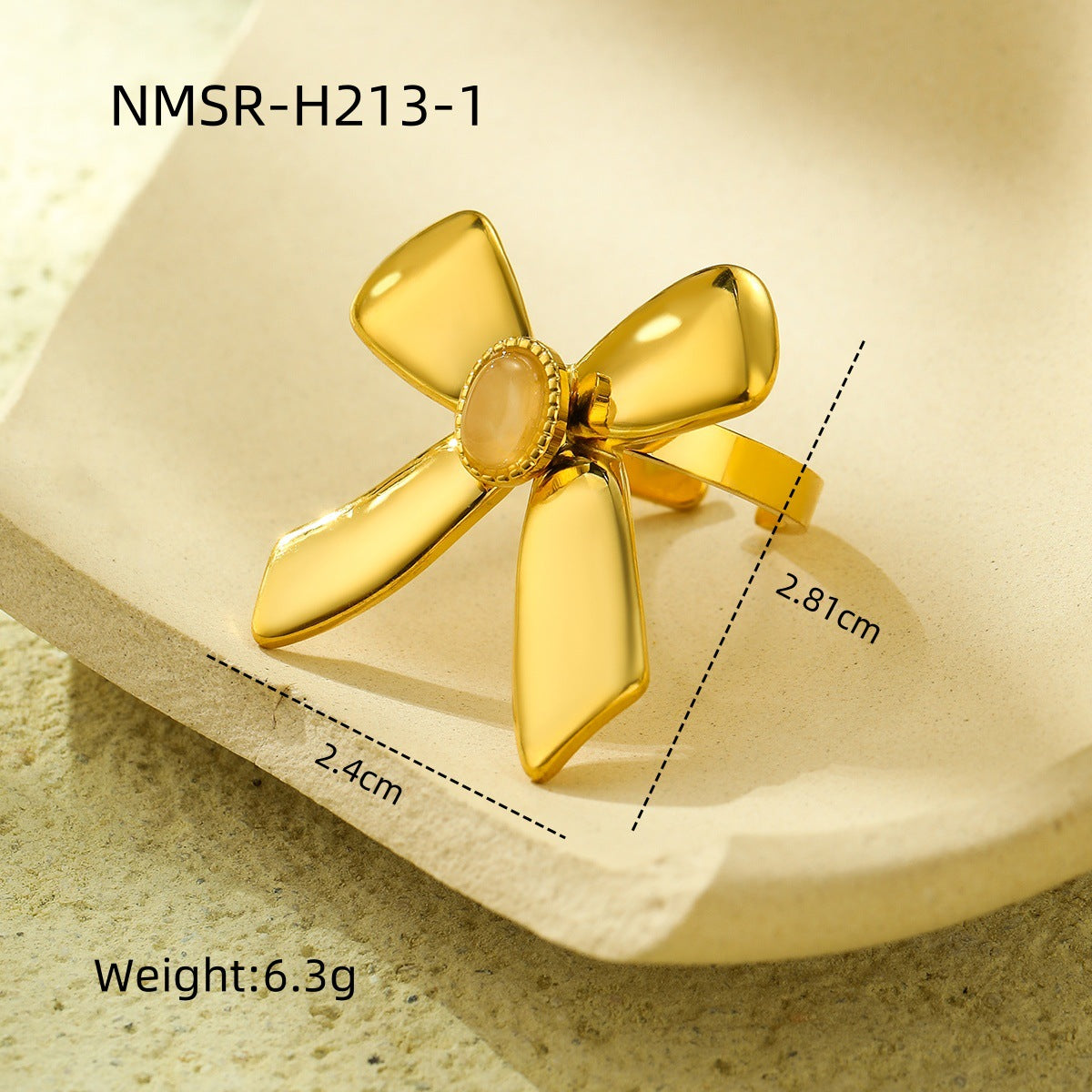 Fashionable Bow-Shaped Stainless Steel Earrings with Zircon Inlay for Women, Polished Surface and Versatile Office Wear Design