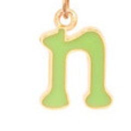 Minimalist Letter Shape Stainless Steel Necklace with Enamel Finish and 18K Gold Plating
