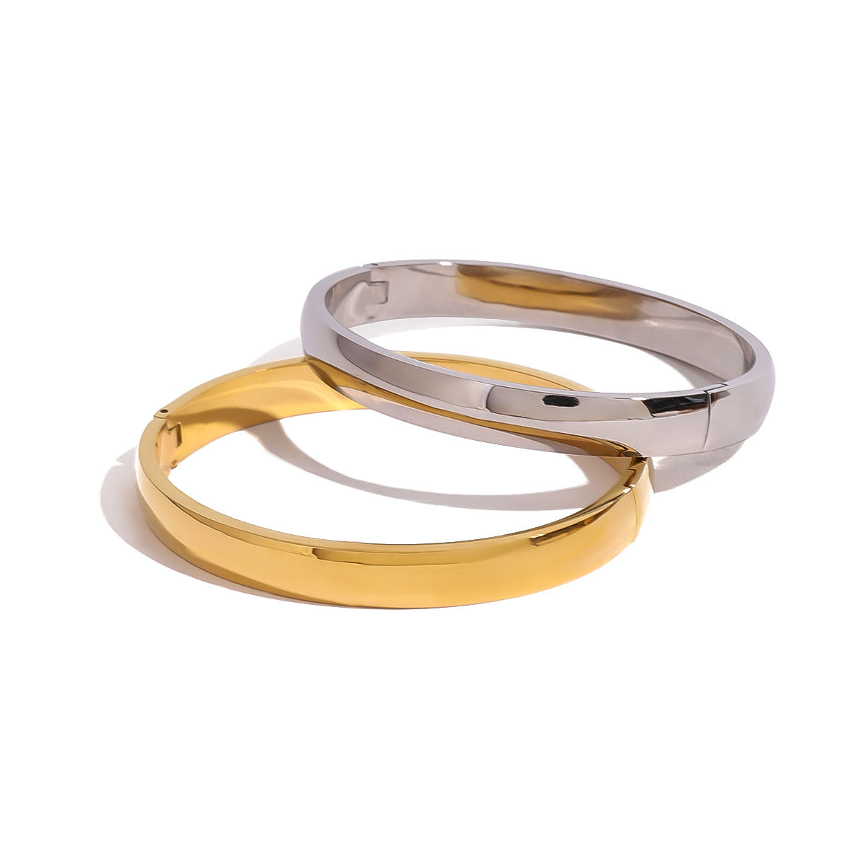 Brazalete Minimalista Geométrico de Acero Inoxidable Galvanizado para Mujer y Hombre