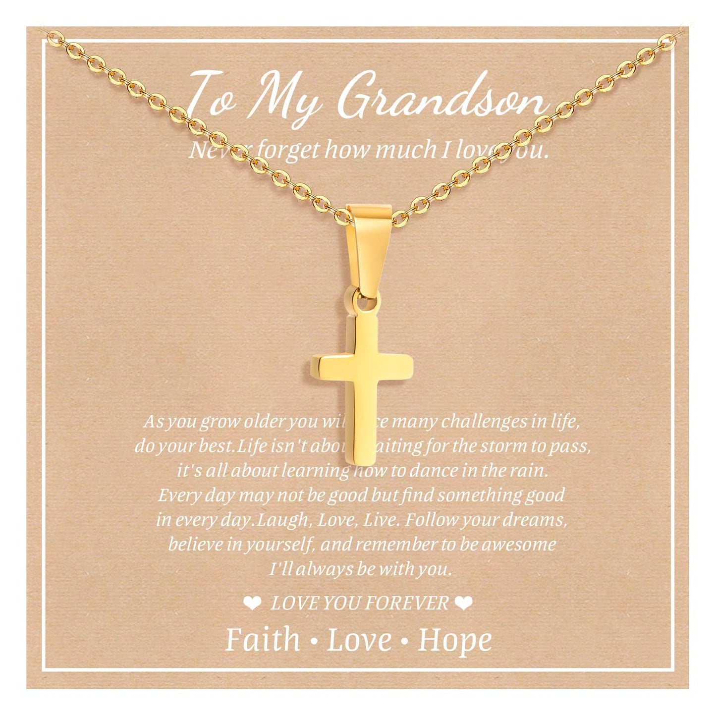 Minimalist Cross Stainless Steel Curb Chain Necklace Unisex
