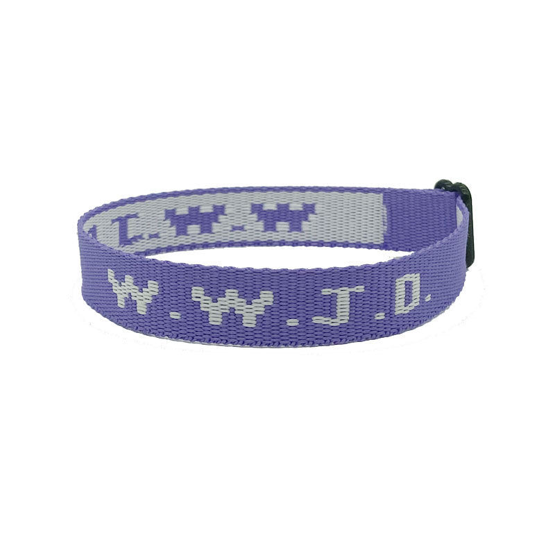 Casual Sporty Unisex Nylon Letter Wristband Bracelet Adjustable