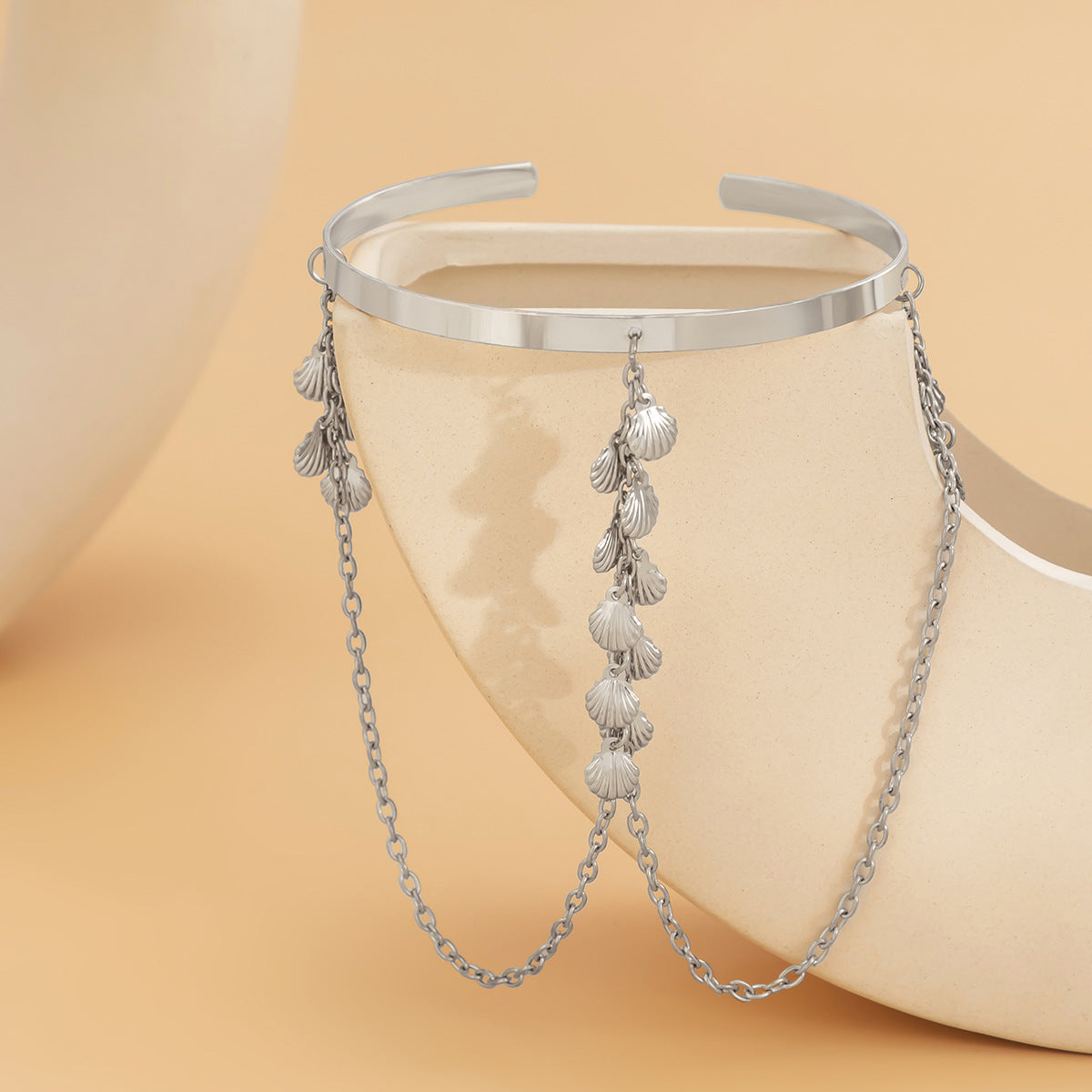 Minimalist Ethnic Star Plated Alloy Arm Cuff Bracelet for Women