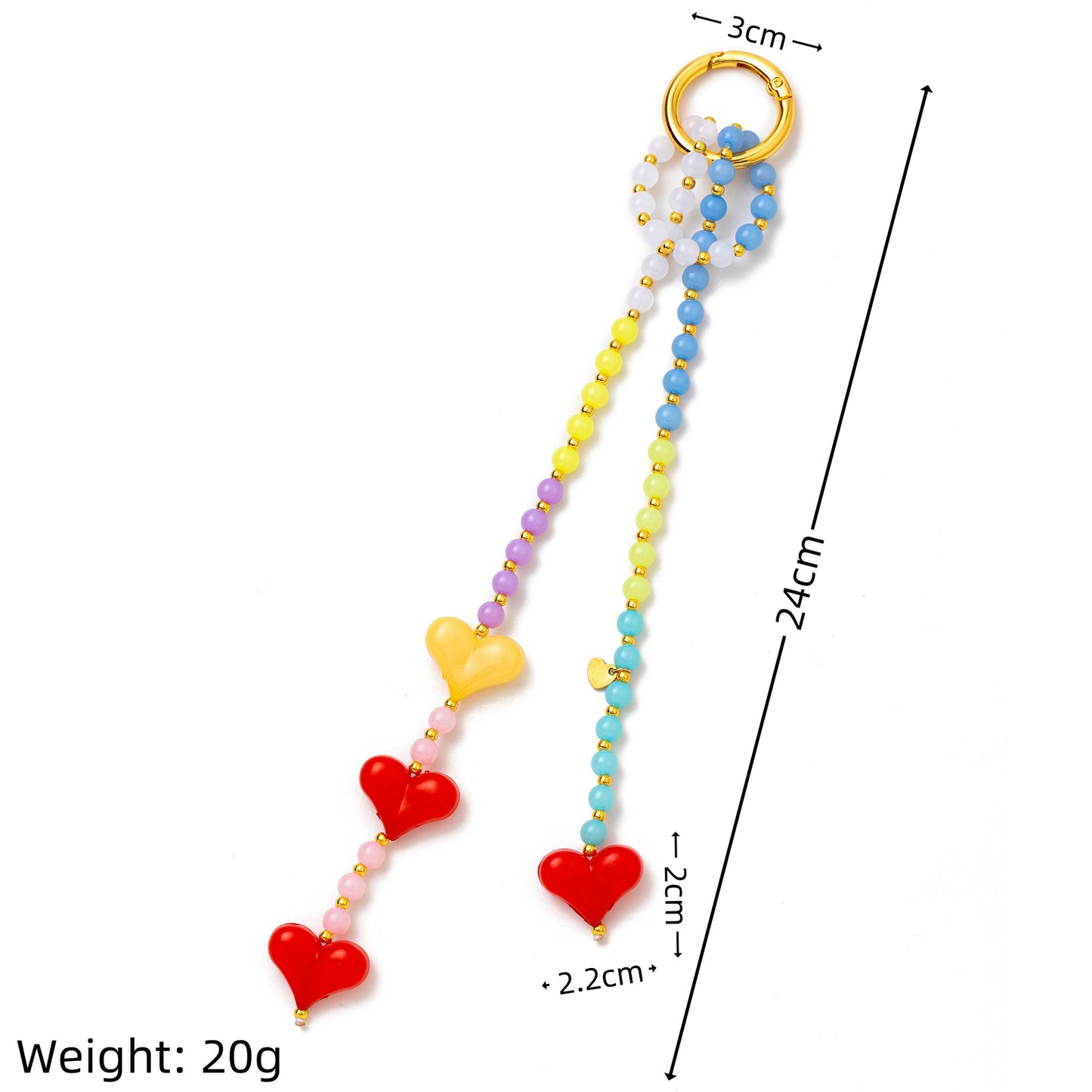 Sweet Minimalist Heart Acrylic Plated Charm Bar