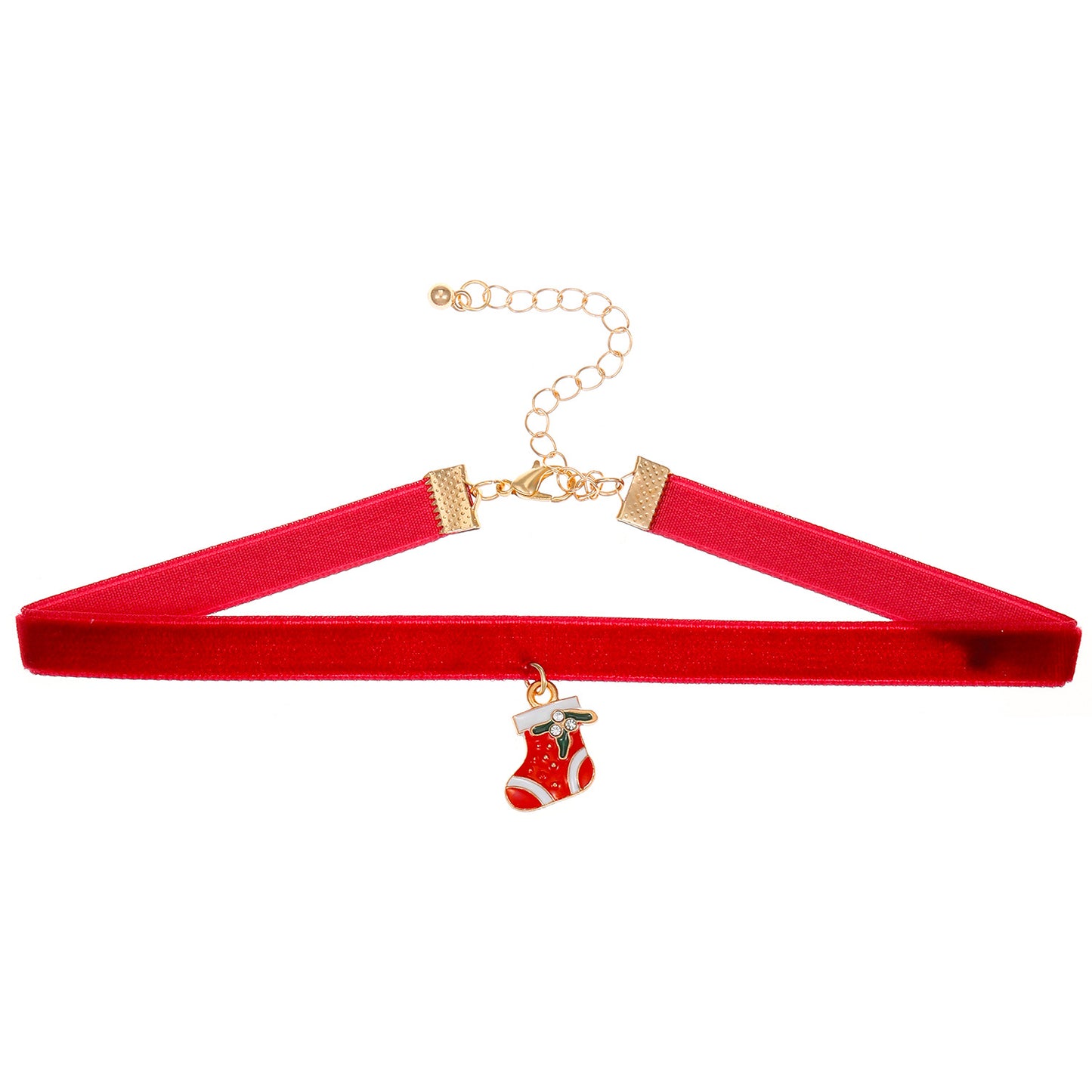 Collana girocollo vintage natalizia da donna con ciondolo a campana in lega, design geometrico, finitura galvanica, nastro in velluto regolabile