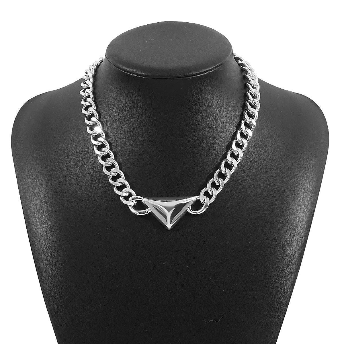 Collar Colgante Geométrico Vintage de Aleación con Acabado Chapado para Mujer