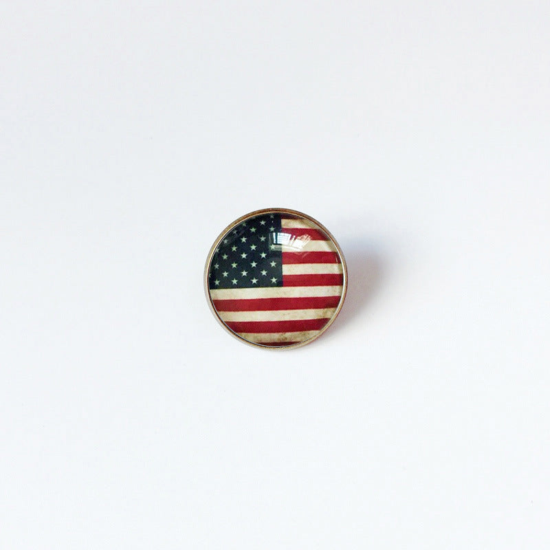 Pin de Solapa de Aleación Esmaltado Personalizado con Diseño de Bandera del Mundo para Hombres y Mujeres