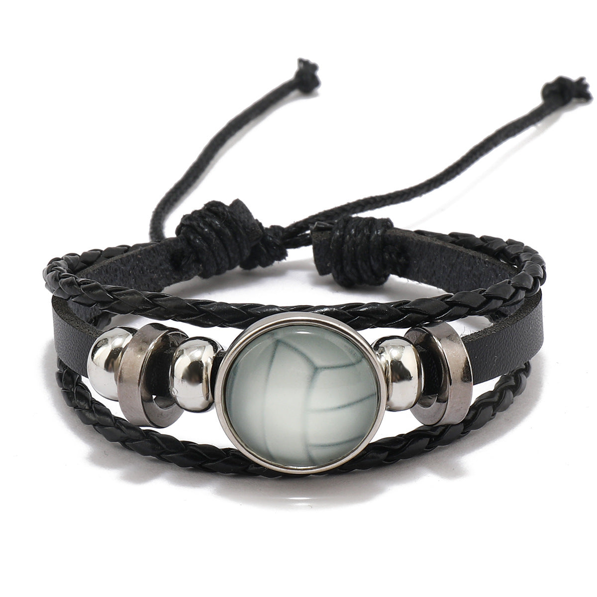 Unisex Geometric Leather Bracelet