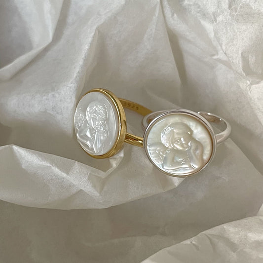 Anello da Donna Minimalista alla Francese a Forma di Cuore in Argento Sterling 925 con Accento Quadrato Smussato