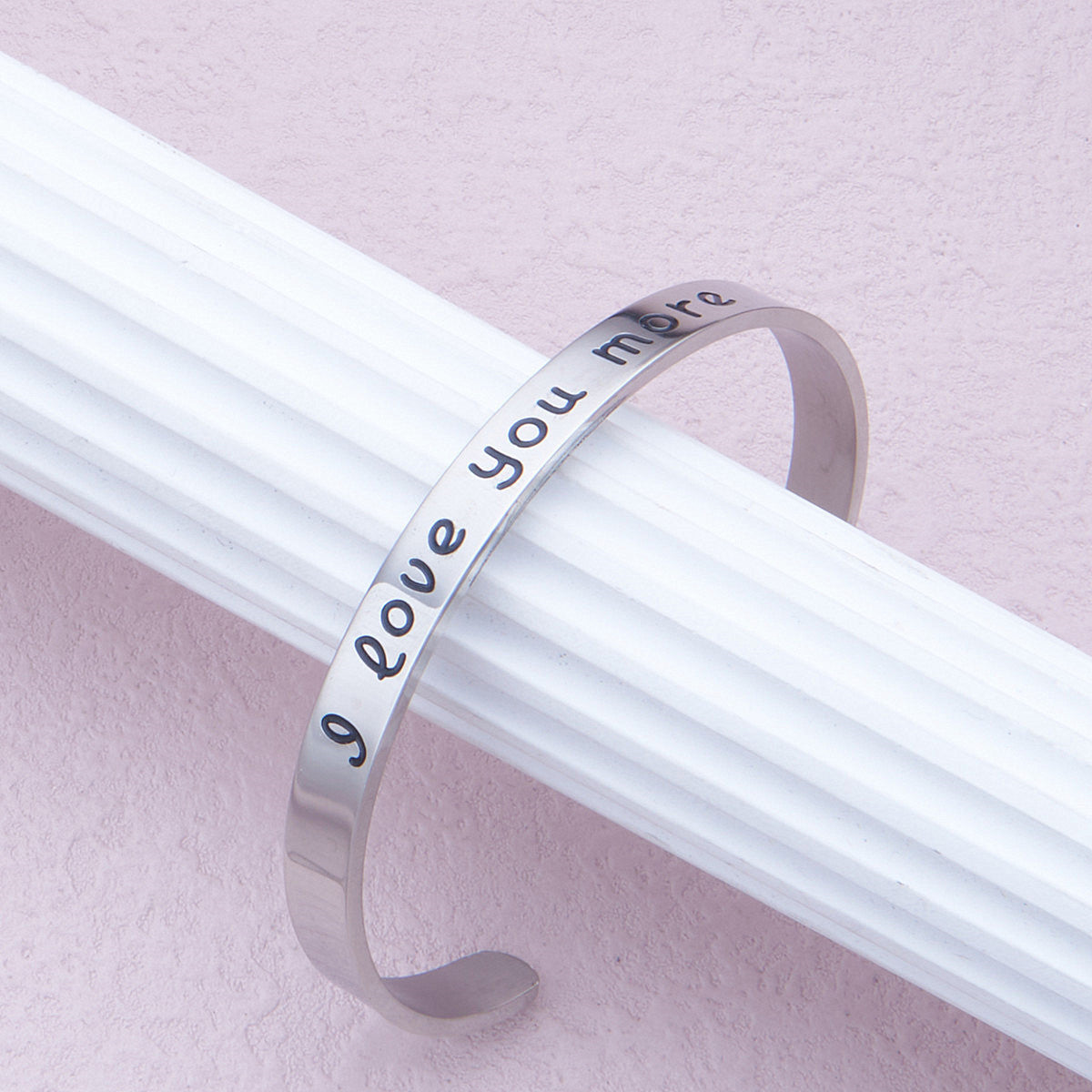 Adjustable C-Shaped Stainless Steel Letter Bracelet for Women with Plated Finish, Minimalist Geometric Design