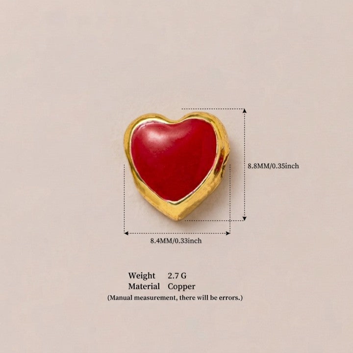 Minimalist Heart Square Brass Plated Charm Bar Necklace Corn Chain Unisex