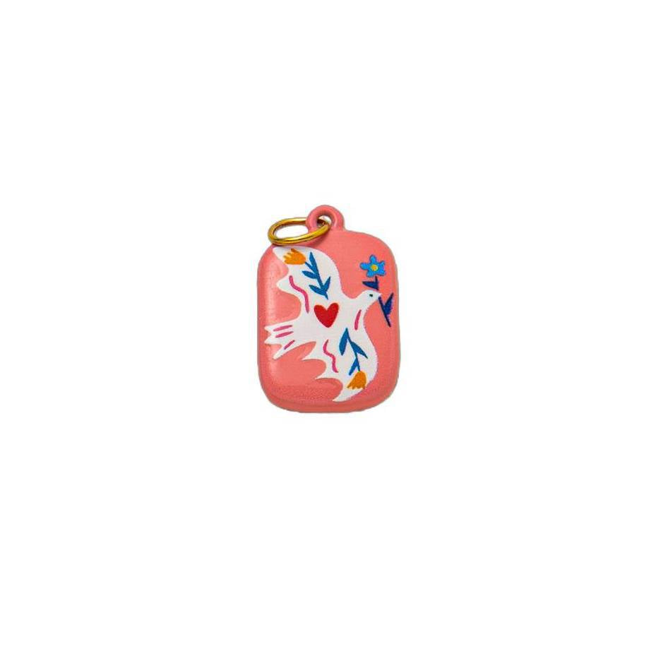 Colorful Plated Stainless Steel Necklace with Heart Star and Floral Charms