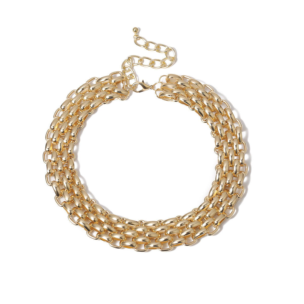 Vintage Minimalist Curb Chain Necklace Women Alloy Stainless Steel Choker