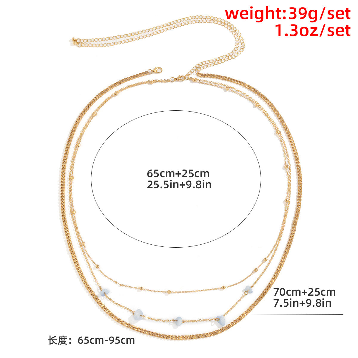 Hip-hop Geometric Iron Plated Body Chain for Women