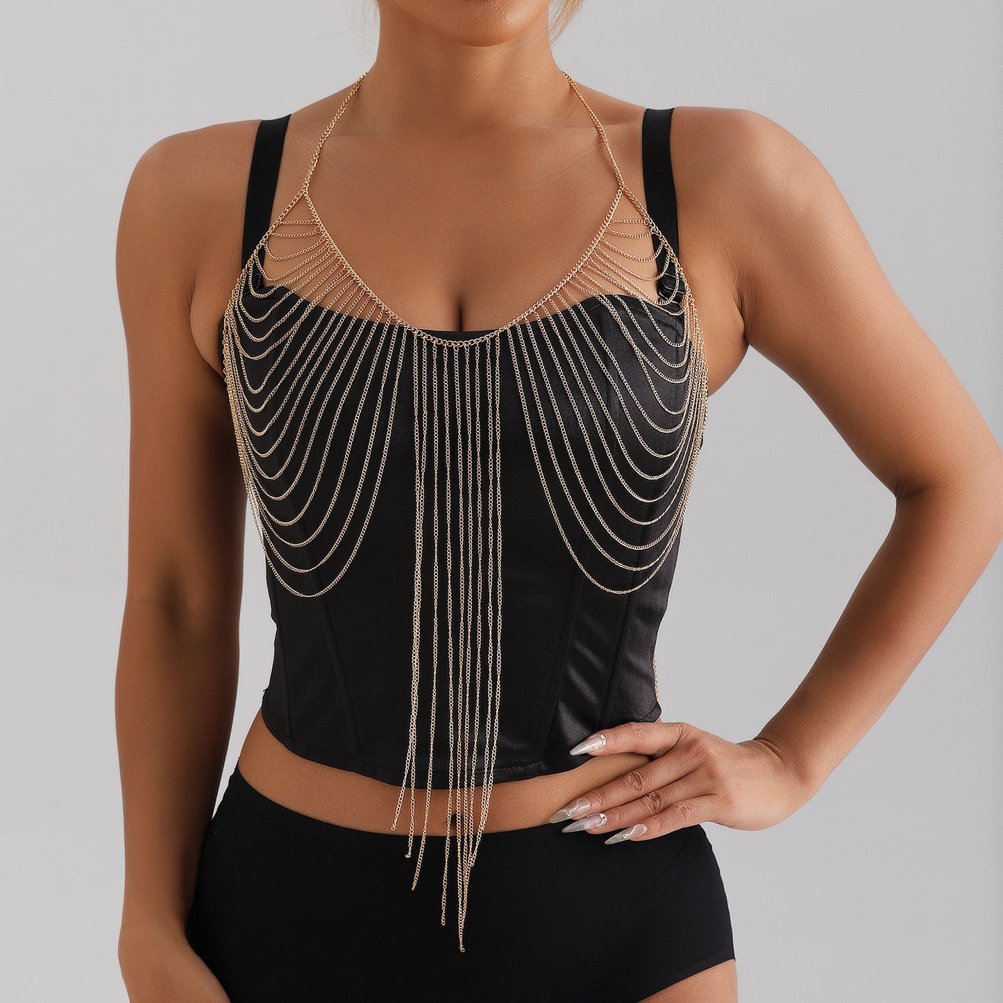 Punk Casual Metal Body Chain for Women