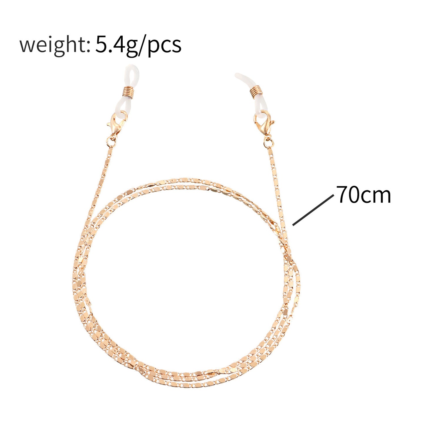 Sweet Geometric Line Alloy Mask and Glasses Chain for Women