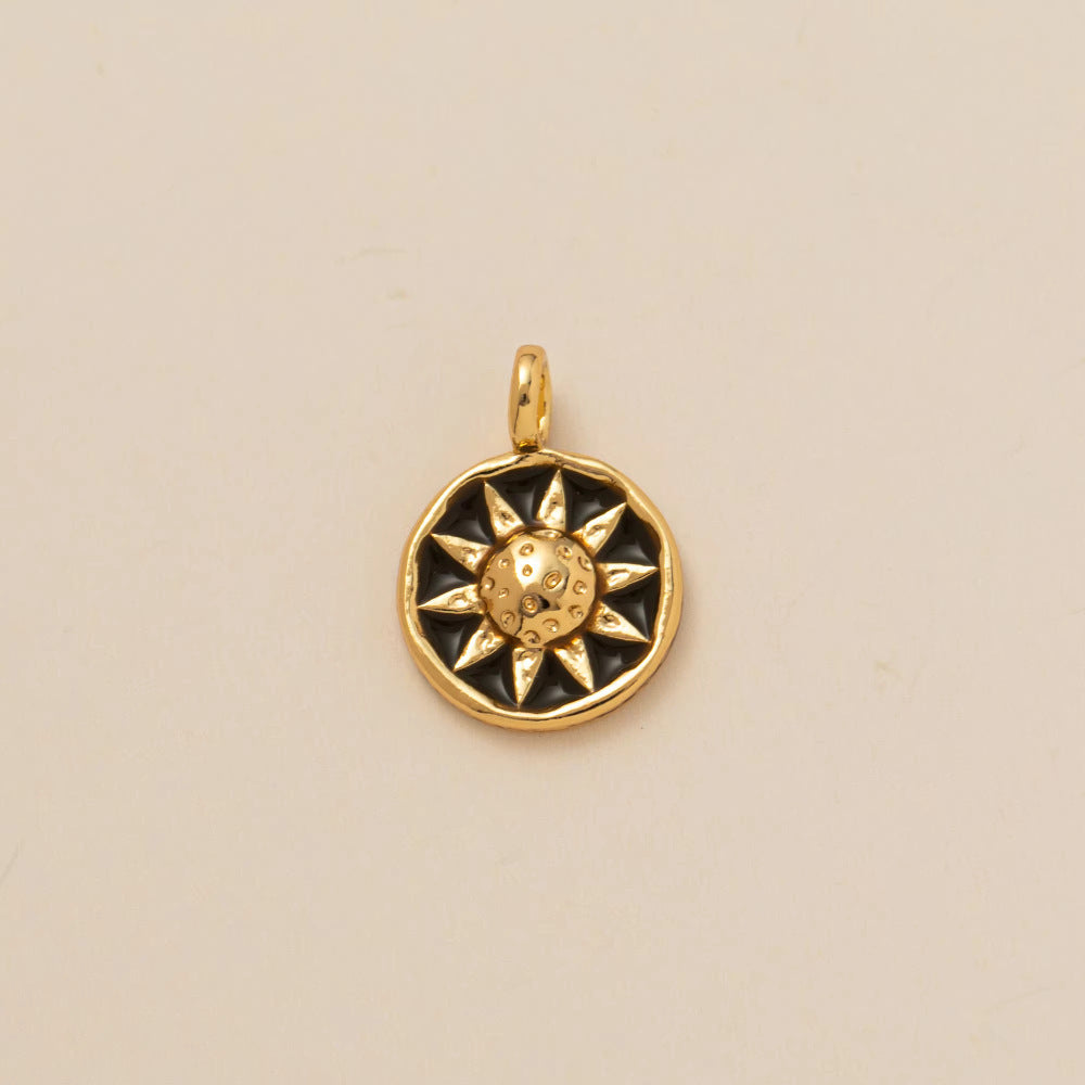 Sweet Gold Plated Stainless Steel Heart Geometric Moon Star Lightning Boot Pendant Necklace for Unisex