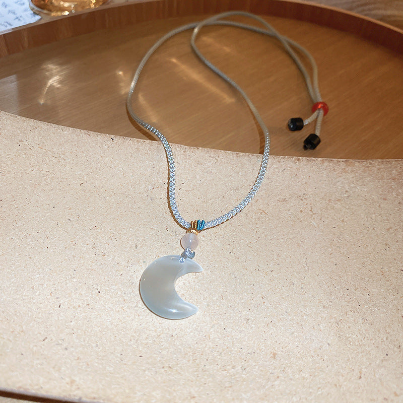 Nuevo Collar Colgante de Loto y Abanico Estilo Chino en Aleación con Baño de Oro, Diseño Geométrico, Elegante Cadena de Clavícula para Mujer