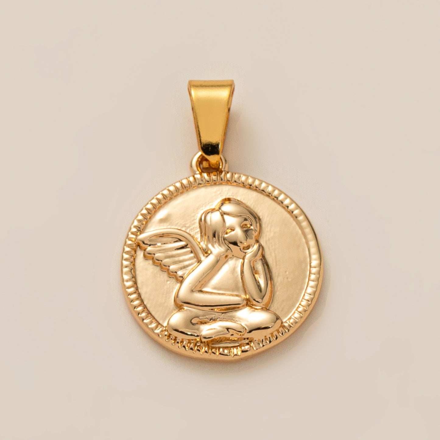 Elegant Minimalist Vintage Oval Geometric Brass Bag Charm with Plated Finish