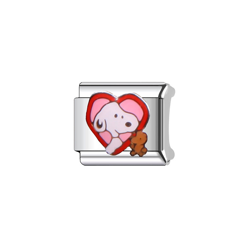 Sweet Cartoon Animal Stainless Steel Plated Charm Bar for Unisex