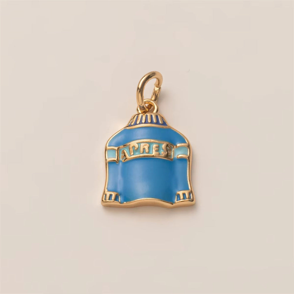 Minimalist Luxury 18K Gold Plated Brass Cubic Zirconia Letter Geometric Pendant Necklace for Unisex