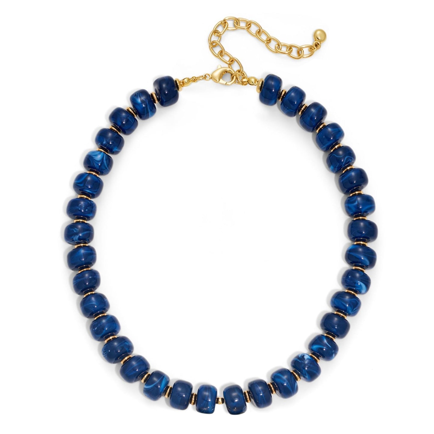 Luxury Geometric Heart Acrylic Pendant Necklace Colorful Beads Chain for Women