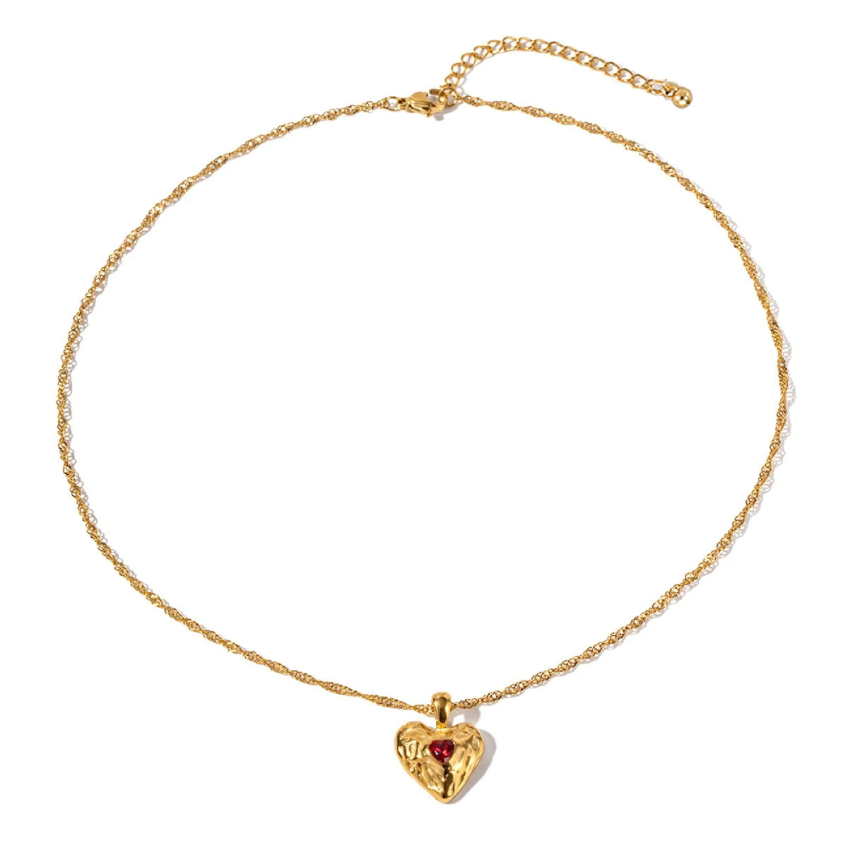Collana placcata in acciaio inossidabile a forma di cuore, dolce e grintosa, da donna, con estetica minimalista e design a catenina sottile all'altezza della clavicola