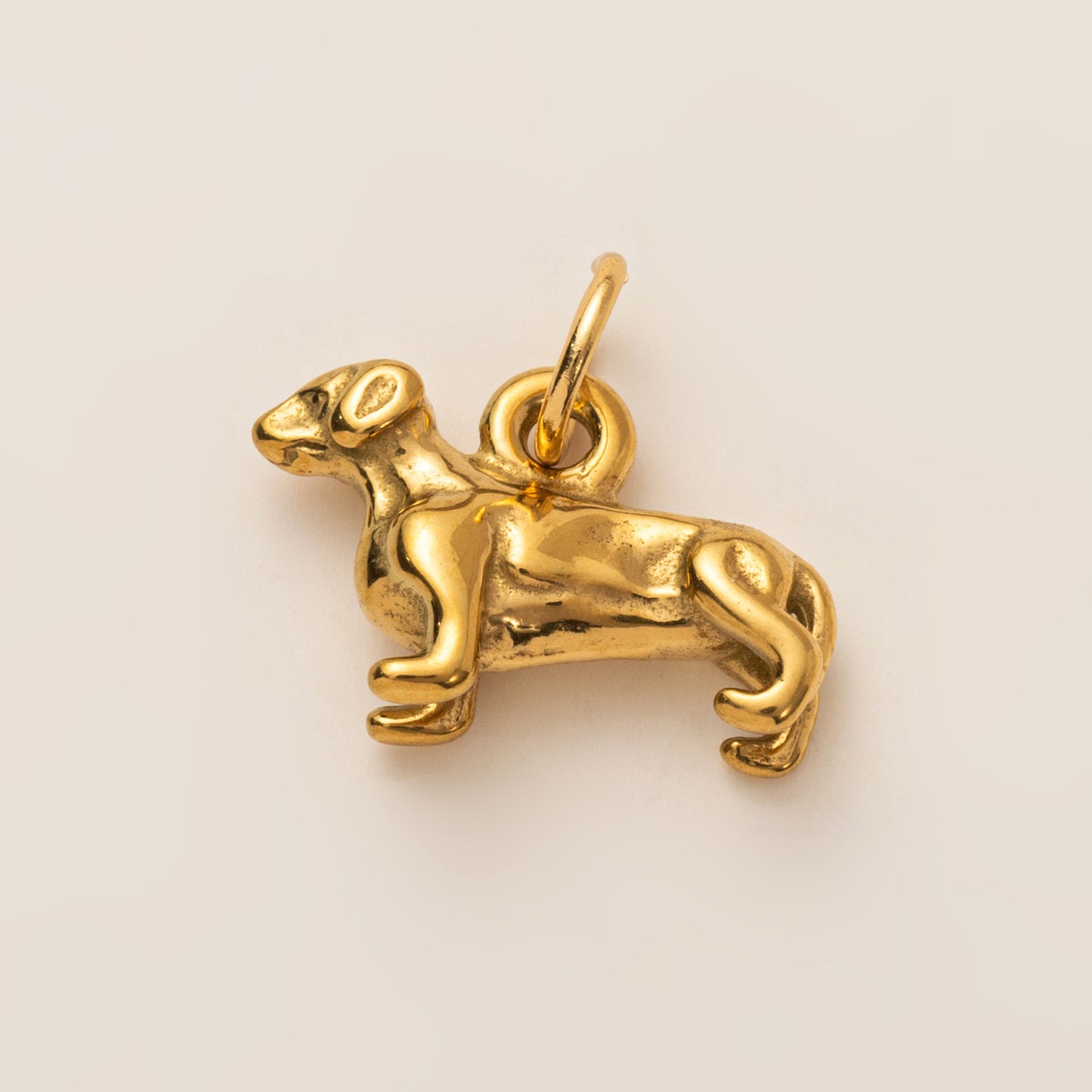 Ciondolo Bar Minimalista Geometrico a Forma di Animale in Acciaio Inox Placcato Oro 18K PVD per Collana con Catena a Cavo
