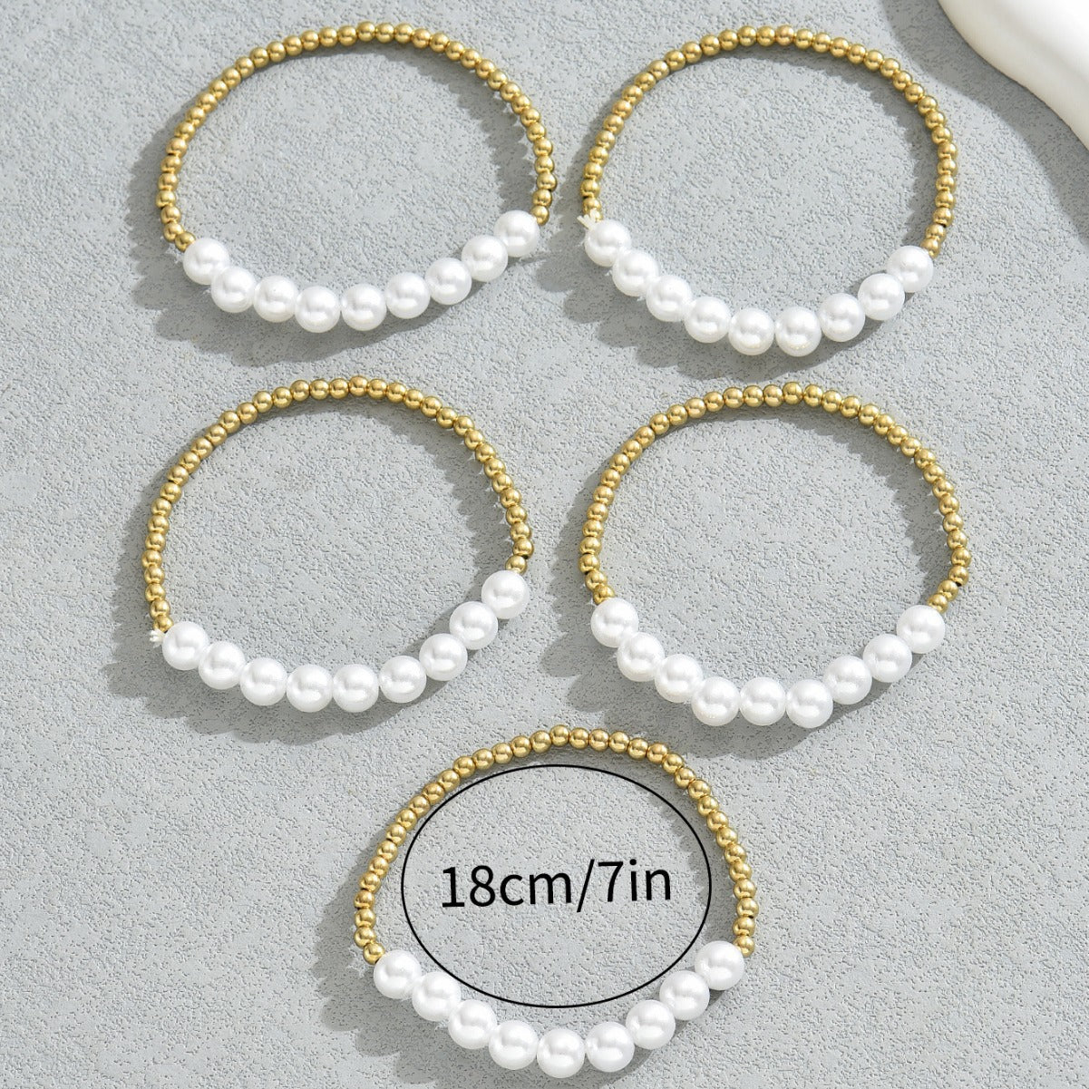 Minimalist Geometric Pearl Bracelet for Women with Multi-Layer Beaded Design and Luxe Finish