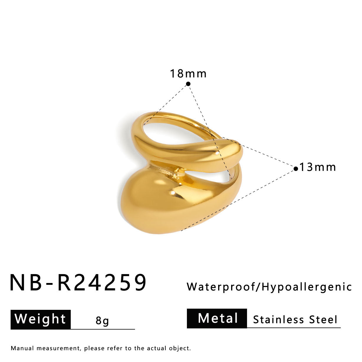 Anello Minimalista con Guscio e Texture Geometrica in Acciaio Inossidabile per Donna e Uomo con Finitura Placcata