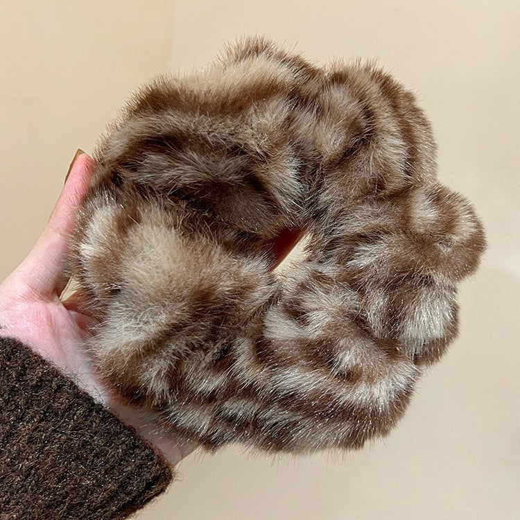Morbido Elastico per Capelli in Peluche da Donna con Fascia Elastica e Design Rotondo Minimalista per un look Casual e da Ufficio