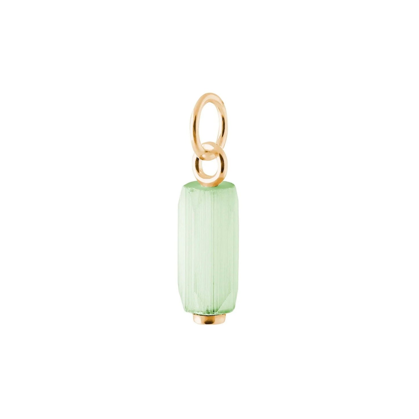 Vintage Stainless Steel PVD Gold Plated Natural Stone Pendant Charm Bar for Women