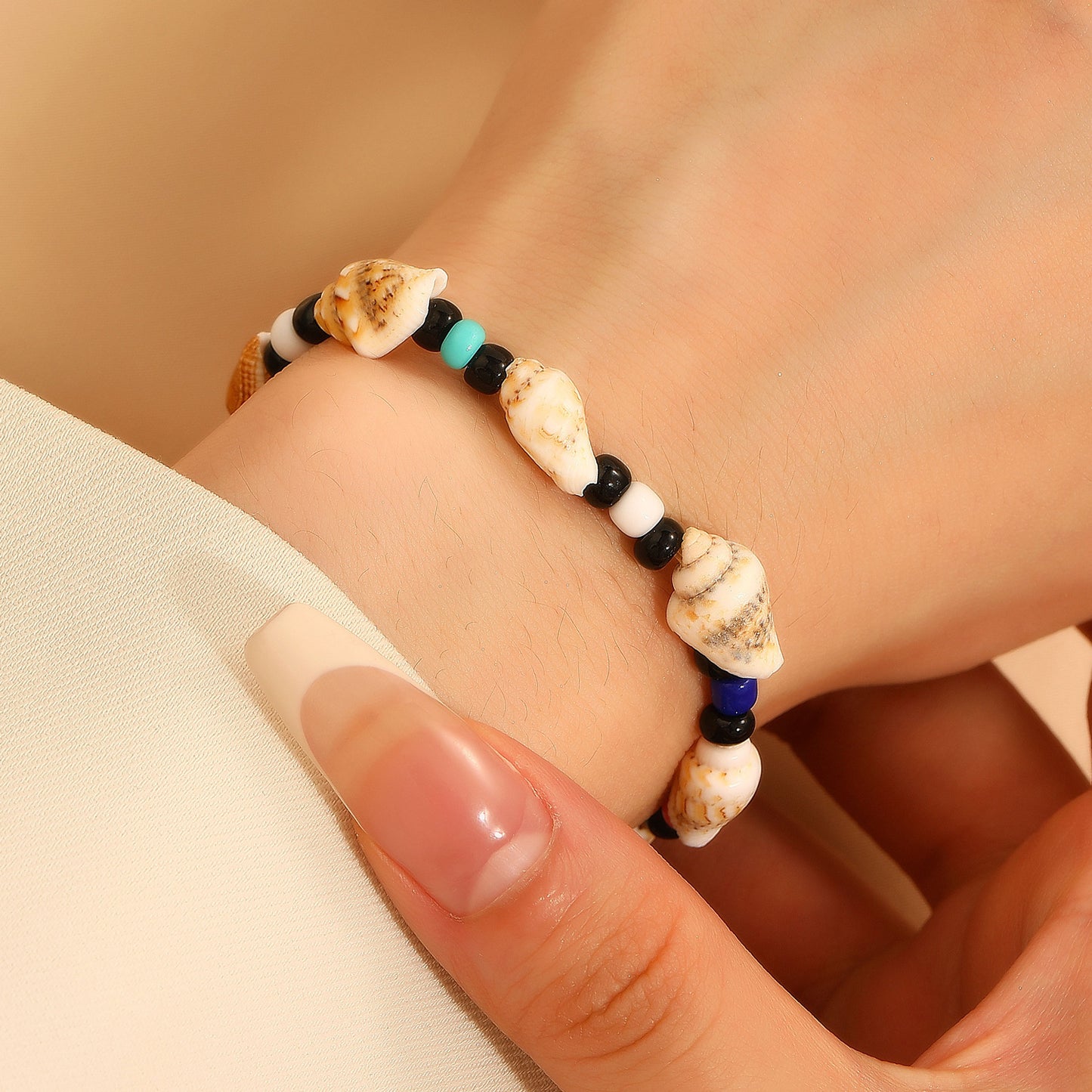 Casual Plated Animal Shape Shell Beaded Bracelet Unisex