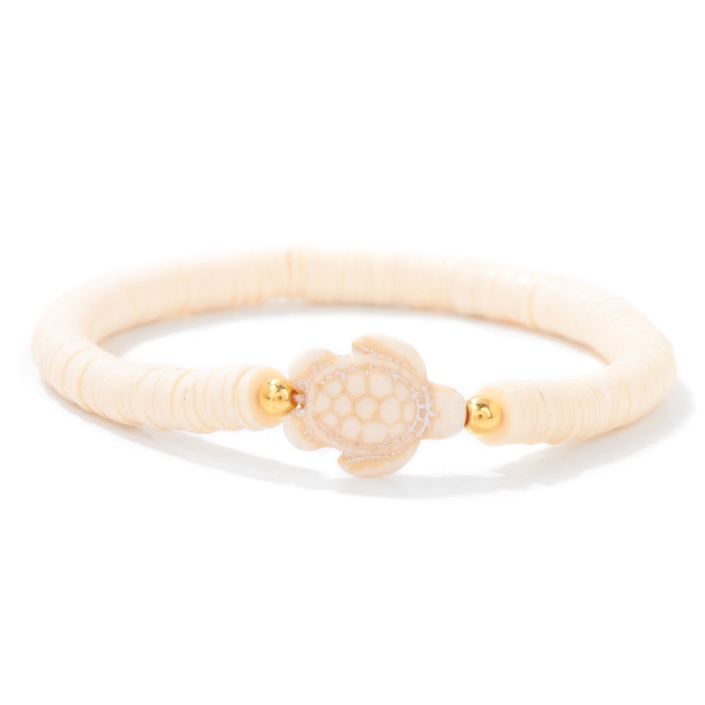 Bohemian Turtle Animal Shape Pearl Resin Bracelet Unisex Summer Beach Jewelry